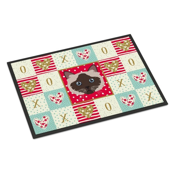 Carolines Treasures 24 x 36 in. Birman Cat Love Indoor or Outdoor Mat CK5090JMAT - main